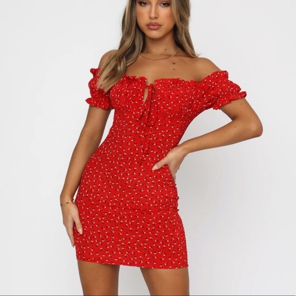 Princess Polly Red Floral Gracie Mini Dress - Picture 2 of 7